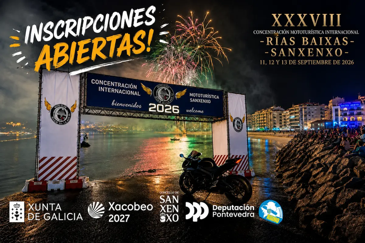 Concentración Mototurística Rías Baixas-Sanxenxo en Portonovo