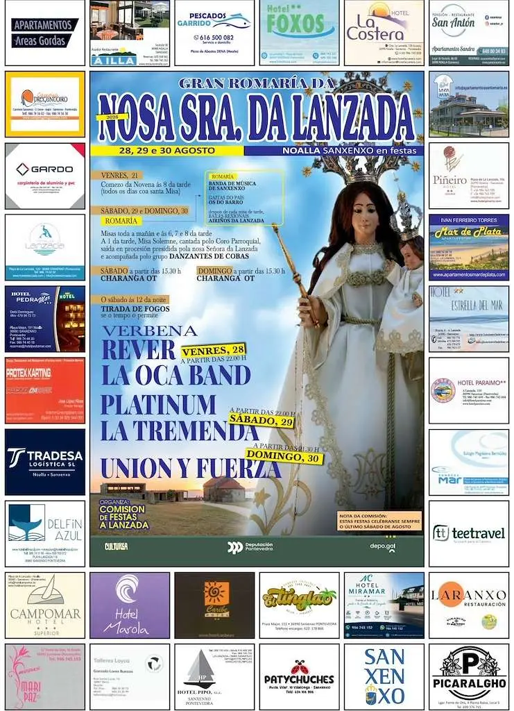 Cartel de la Gran Romaría da Nosa Señora da Lanzada 2026