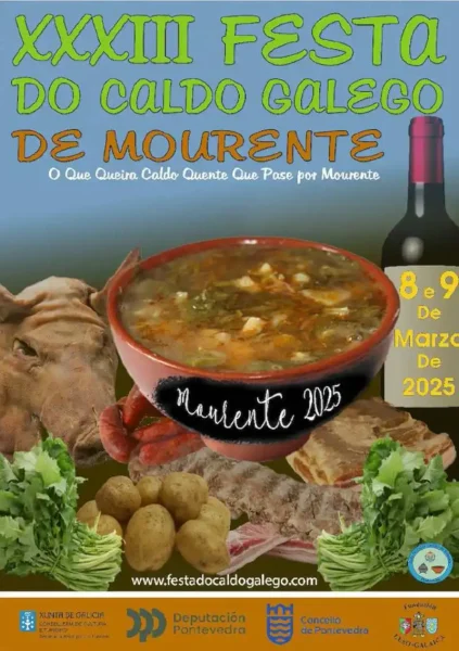 Cartel oficial de la Festa do Caldo Galego de Mourente