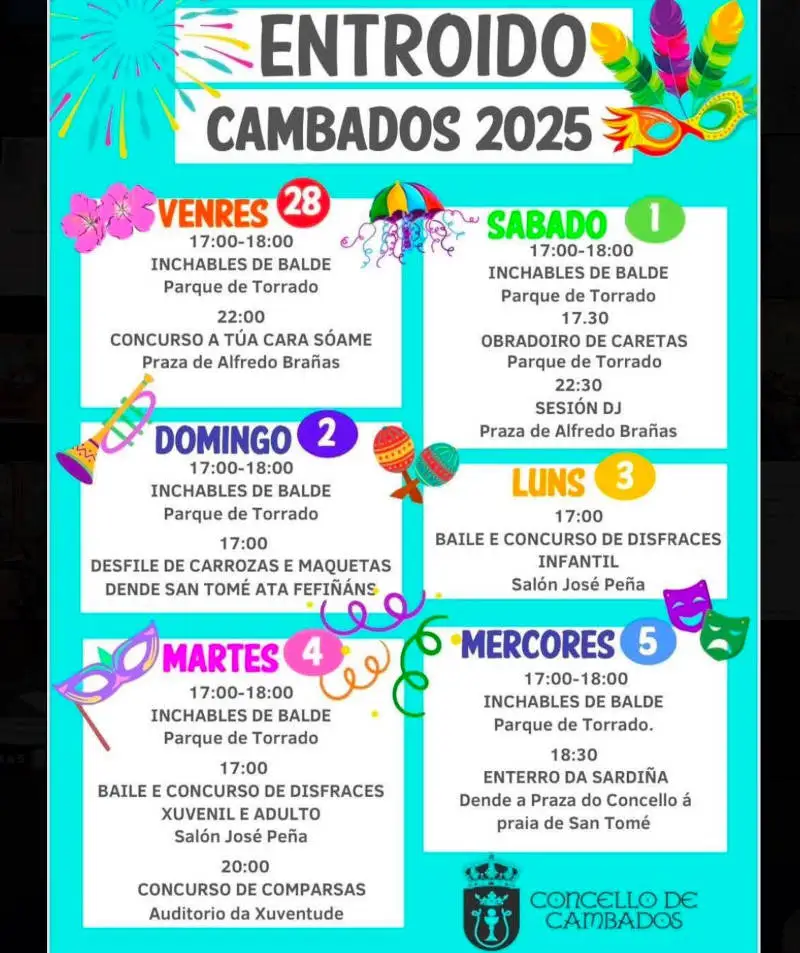 Programa Oficial del Entroido Cambados 2025